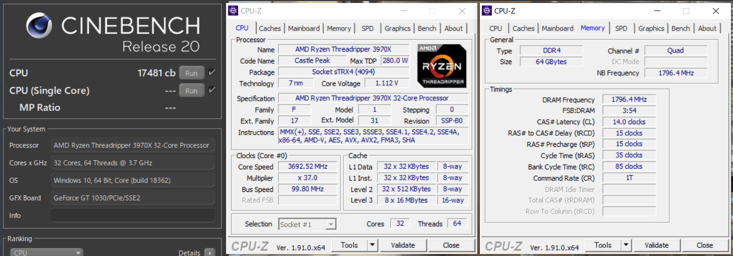 ASUS Prime TRX40-Pro_OC test_cinebench