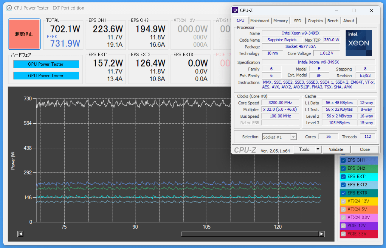 ASUS Pro WS W790E-SAGE SE_temp_5_3495X_600W_x32_wtMF_pw_1