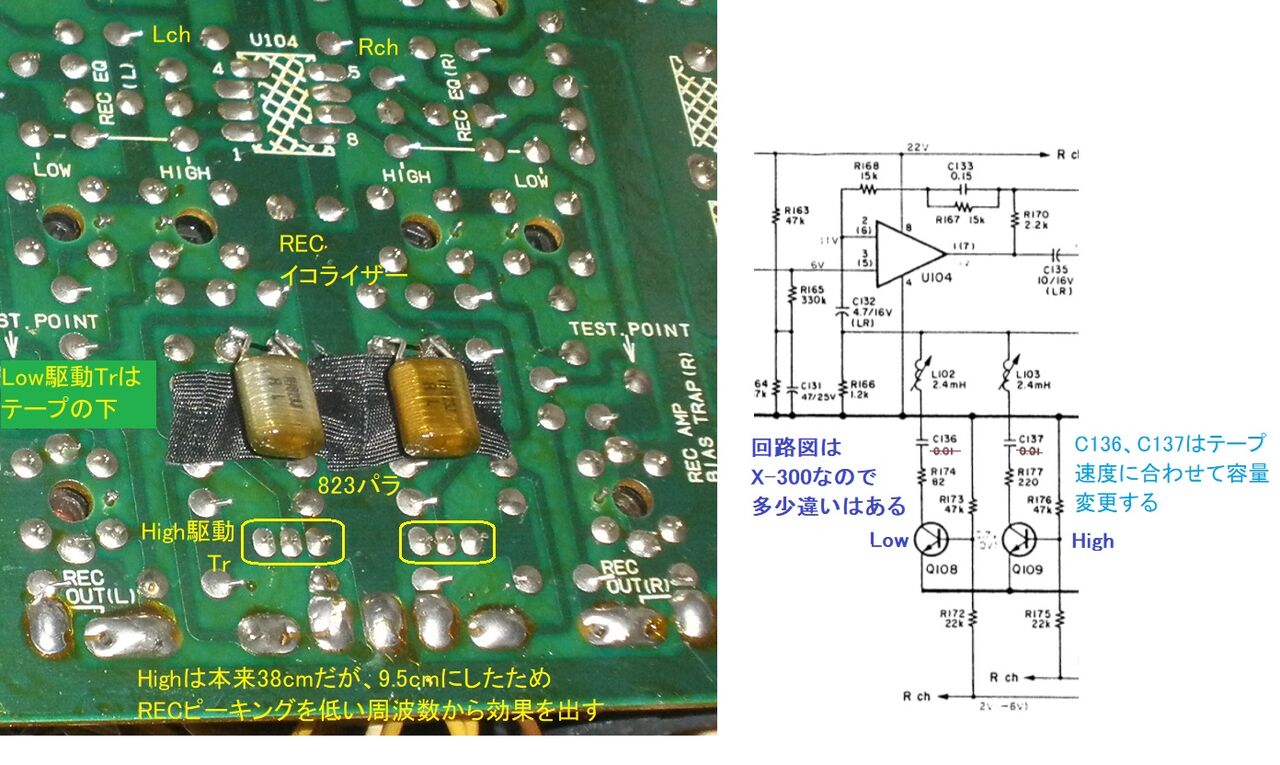 TEAC 22-2の38cmを9.5cmにする : オープンリールテープデッキの復刻