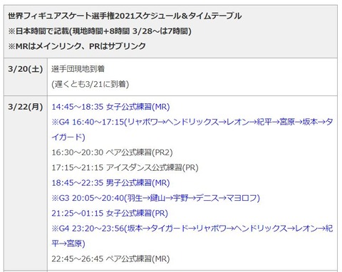 21 World スケジュール 1