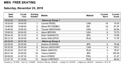 19 NHK  FS  タイムスケジュール