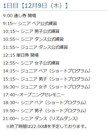 21 GPF スケジュール 1