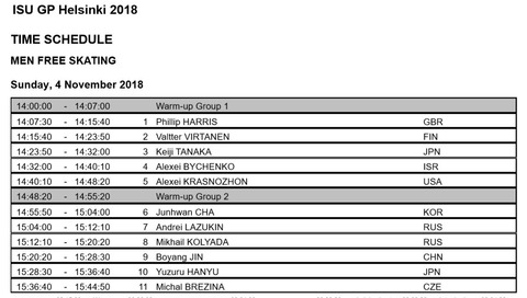 18-11-4  FS  タイムスケジュール