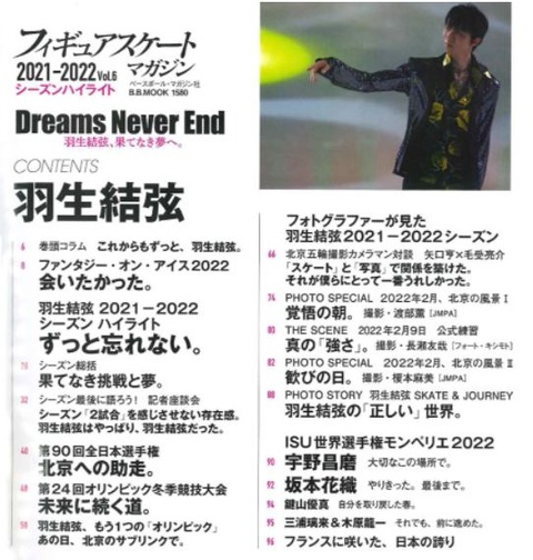 フィギュアスケートマガジン　目次