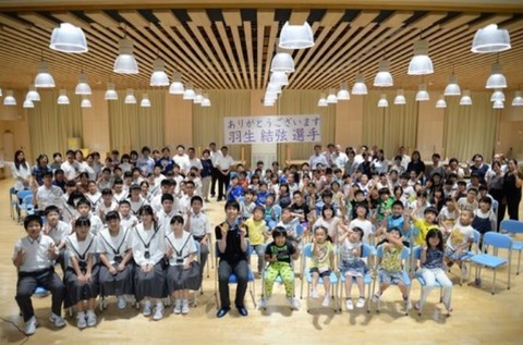 18-7-3 楢葉町学校訪問　3