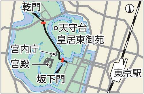 皇居 通り抜け 開放へ 今年春と秋 天皇陛下の傘寿記念 サイクリング ウォーキング