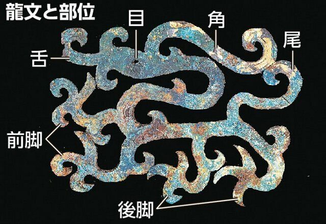 国宝に匹敵｣、古墳時代のよろいの一部か 龍の文様を透かし彫り