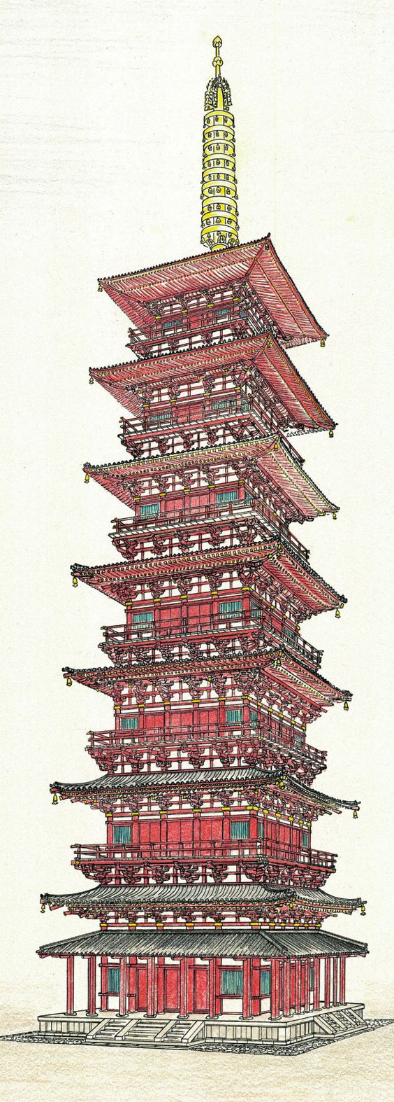 東大寺　七重の塔　骨董品　レトロ 東大寺七重之塔模型｜収蔵品｜NOVARE Archives 清水建設歴史資料館