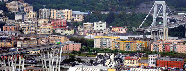 橋崩落 35人死亡 イタリア サイクリング ウォーキング