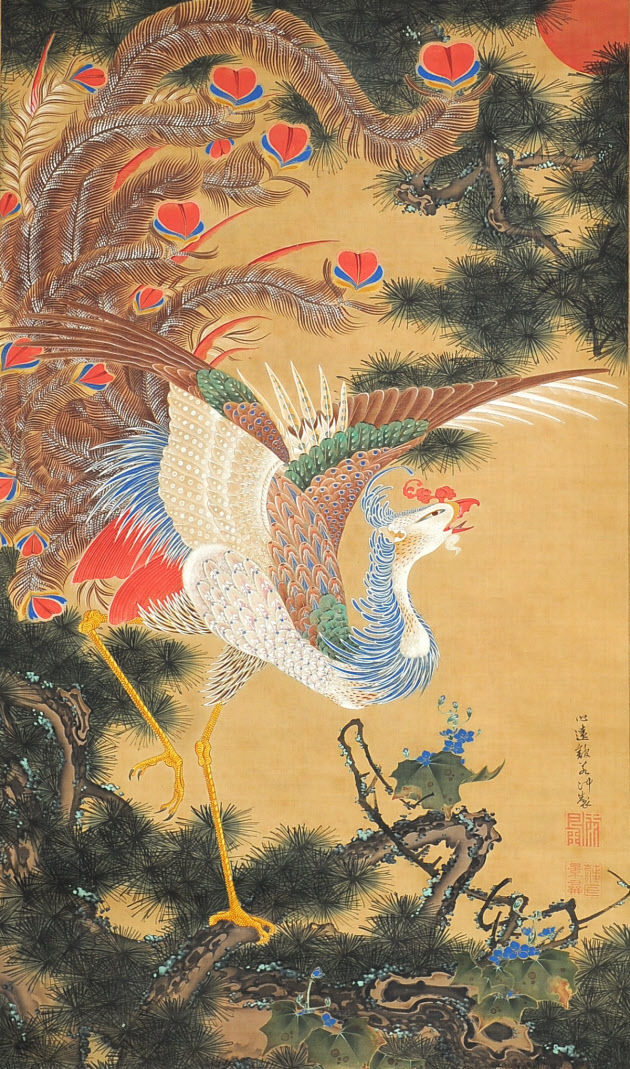 若冲、花鳥画の傑作「孔雀鳳凰図」 83年ぶり発見 : サイクリング