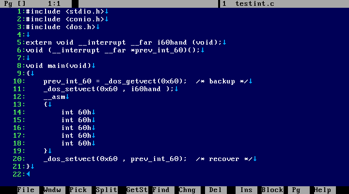 [ASM]40-OpenWatcom C/C++(DOS)でアセンブラ : wnc develop 記録