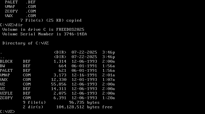 VZエディター v1.6(昔のDOS用)その2 : wnc develop 記録