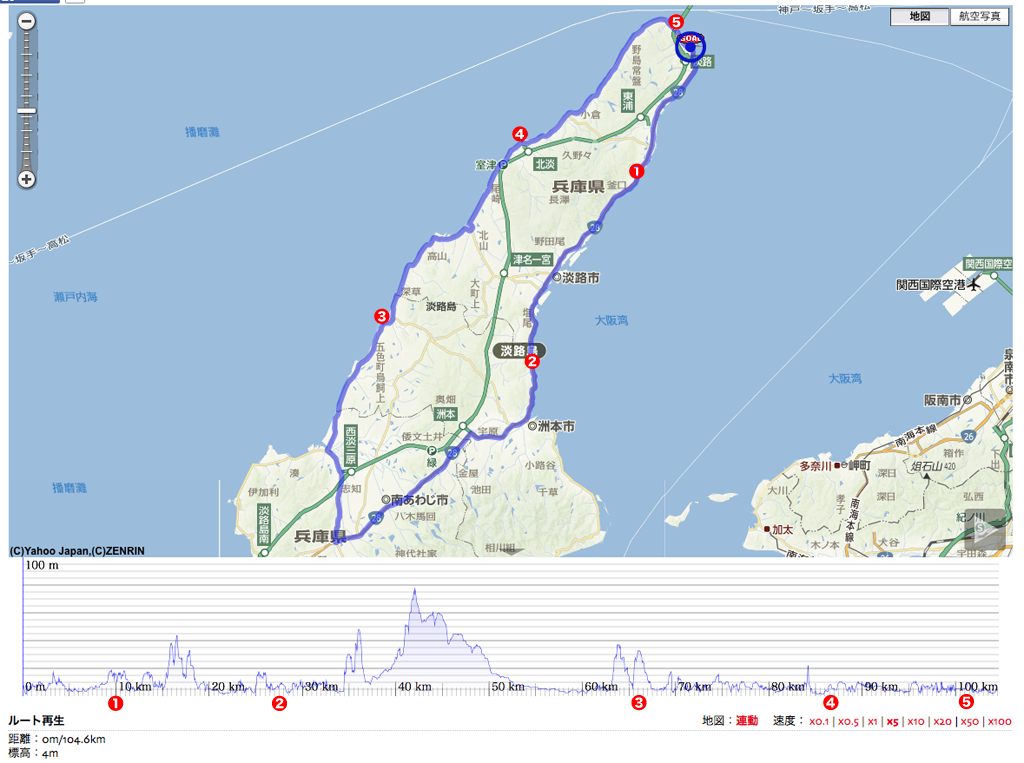 第1回ツーリング 淡路島 アワイチ中級 Team Arigatuo アリガツオ