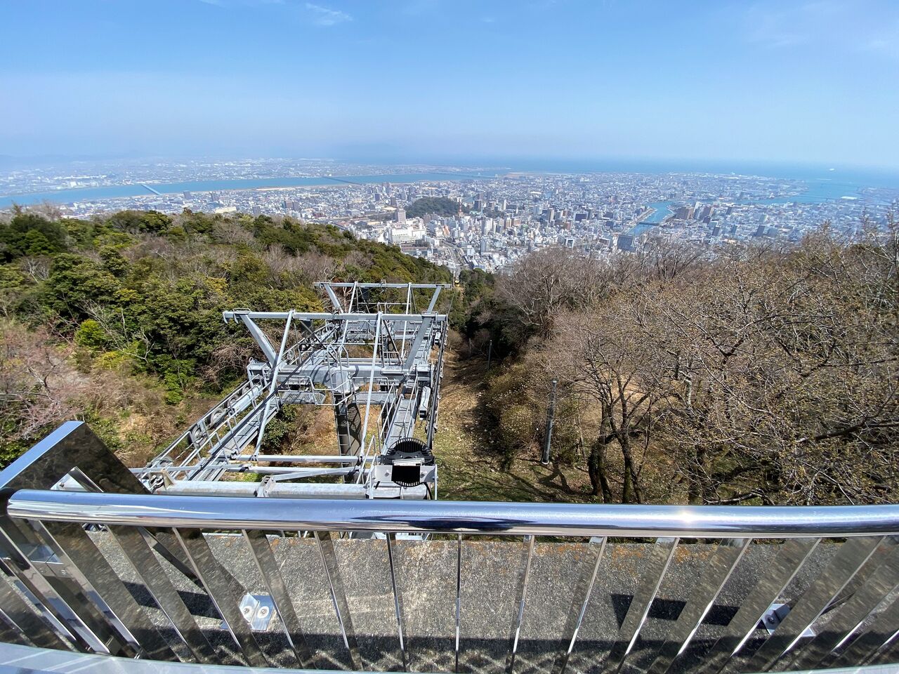 ６分間の空中散歩で 360 の眺望を楽しむスポット 眉山公園 眉山ロープウェイ山頂駅展望台 徳島県徳島市眉山町 くるま旅でぶらり日本めぐり