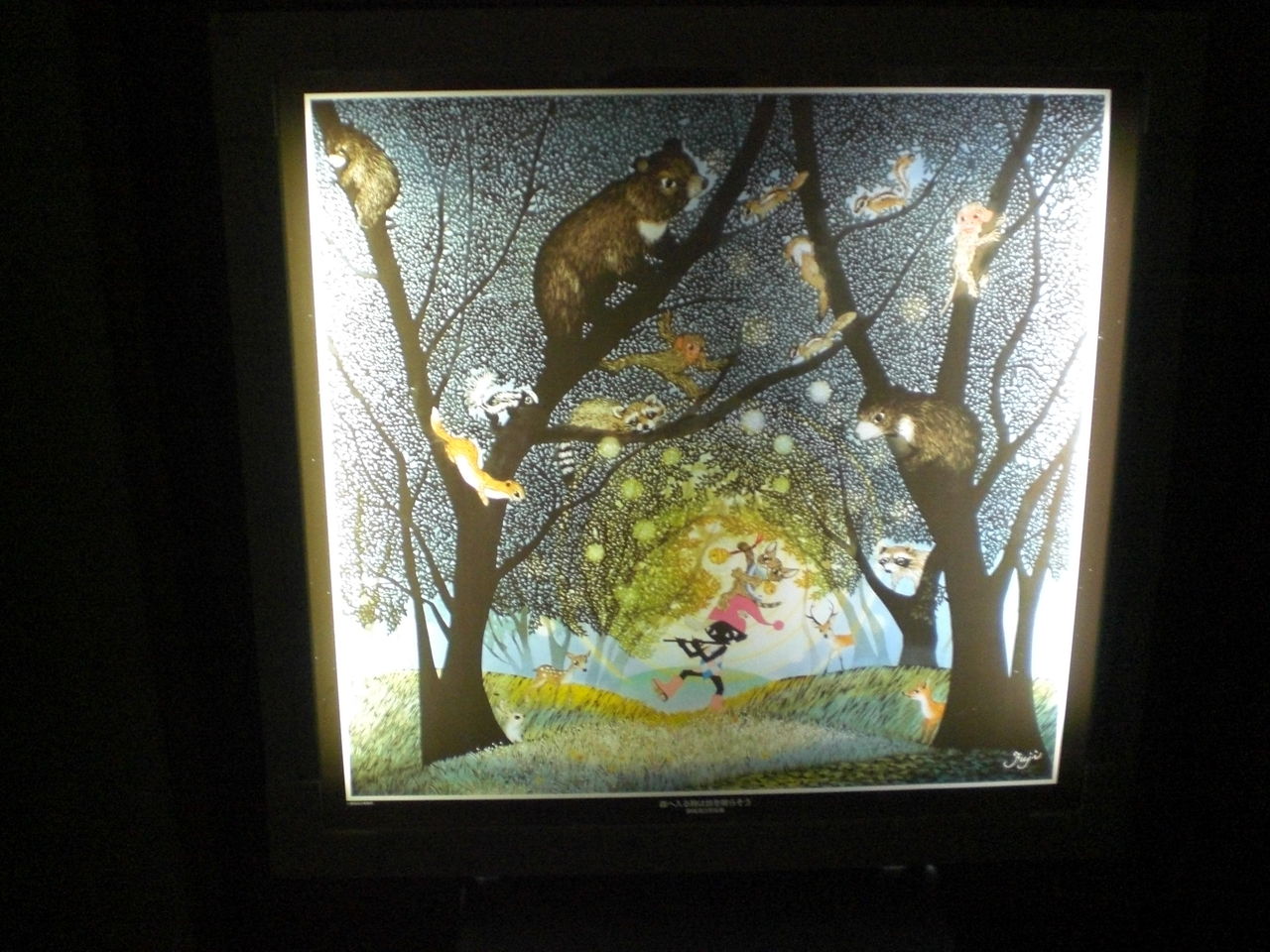 木製フレームのバックライト線画アート 【公式通販】