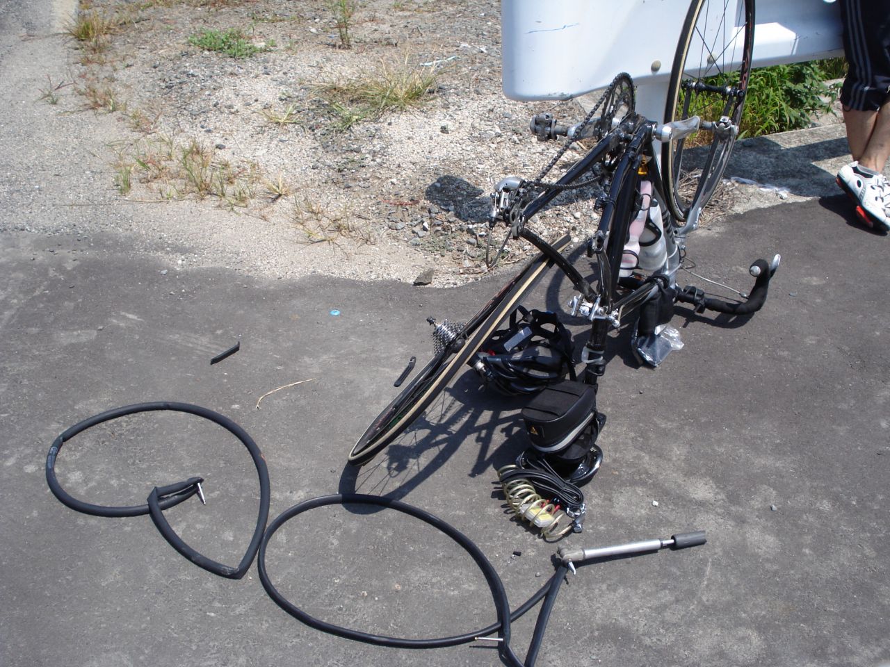 自転車 突然 パンク