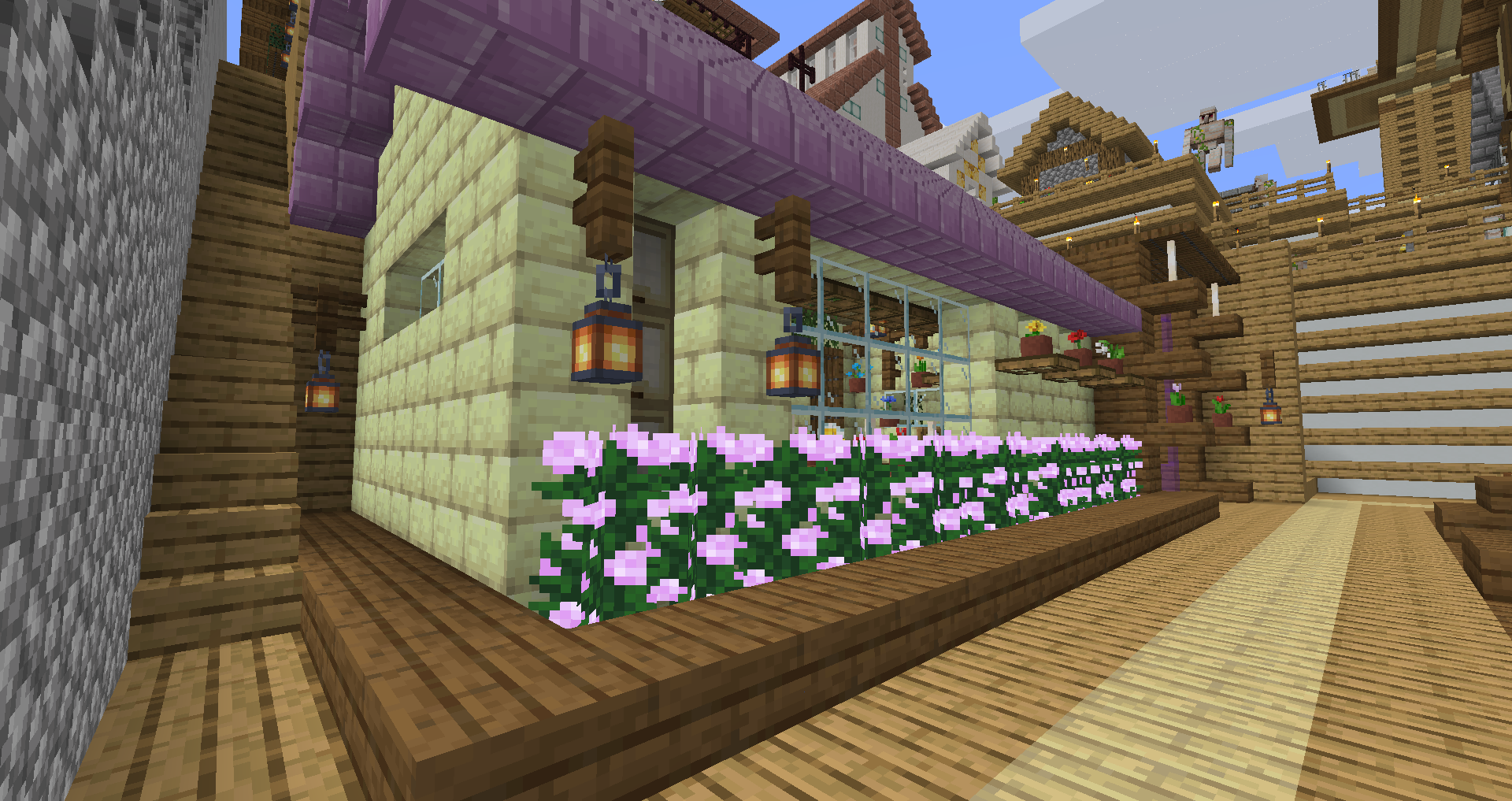 建築 お花屋さん のんびり夫婦のマイクラ生活