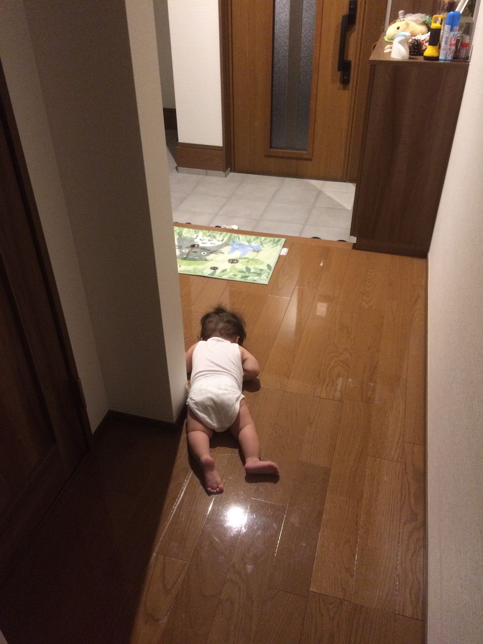 ハイハイする赤ちゃん 玄関に気を付けて お家が一番 ハイハイする赤ちゃん 玄関に気を付けて お家が一番