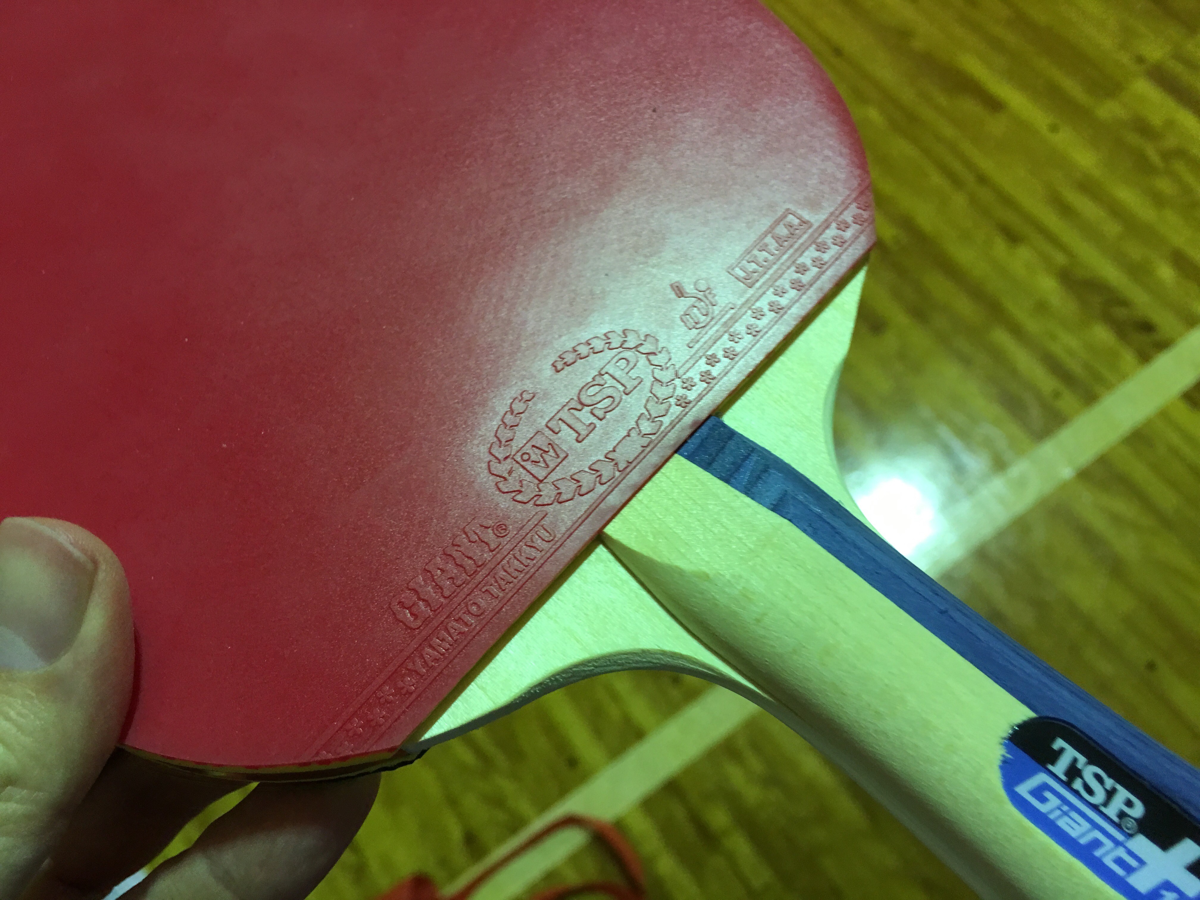 ぐっちぃ 山梨でtspのジャイアントプラスシェーク140sを使う方がいました ラバーもgiant シナ材5枚の構成が気になる件について ぐっちぃの卓球活動日記 Wrm