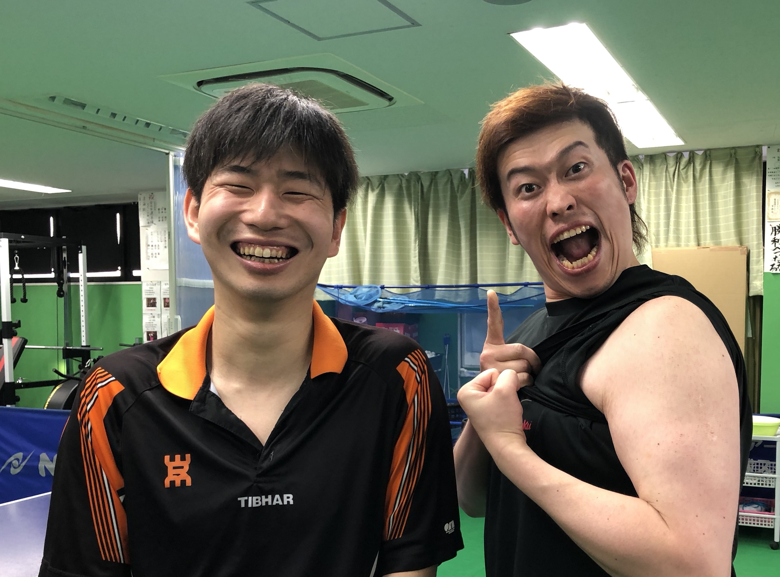 祐コーチと一年ぶりのバトルじゃー ムキムキ筋肉マンになってます笑 ぐっちぃの卓球活動日記 Wrm