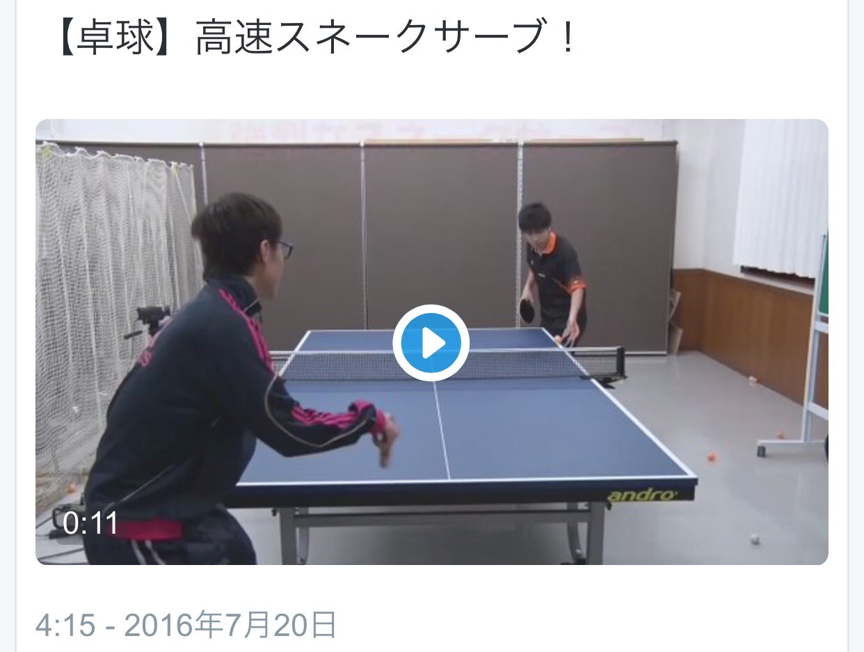 卓球 高速スネークサーブ ぐっちぃの卓球活動日記 Wrm