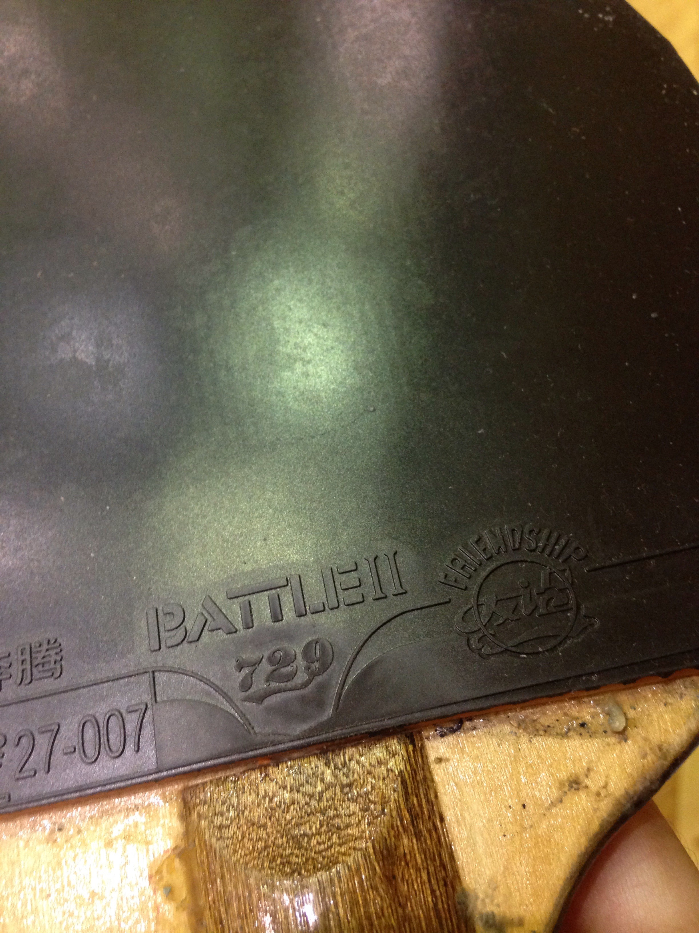 ぐっちぃ】PF4-032に両面粘着ラバー（729のBATTLE2）という強烈な重量 
