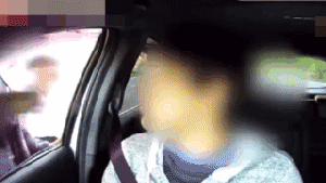 あおり運転暴行の瞬間