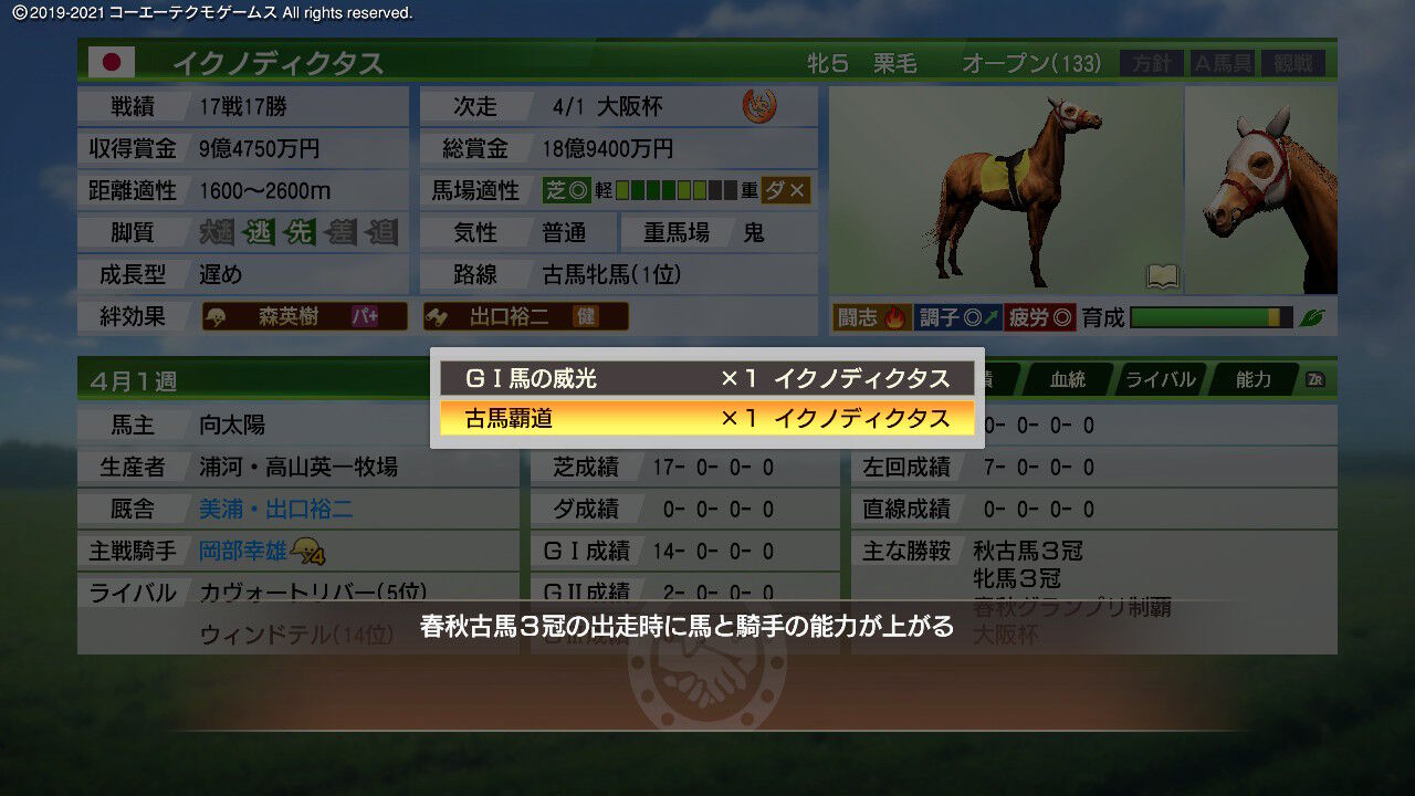 ウイニングポスト9 21 のんびりプレイ日記 49 1992 04 強敵トウカイテイオー ウイニングポスト9 21 のんびりプレイ日記 49 1992 04 強敵トウカイテイオー