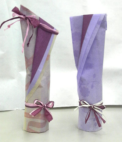 ボトルのラッピング ラッピングスクール 武蔵野