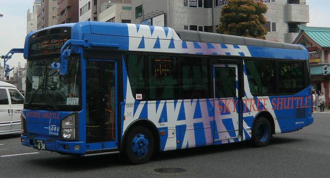 スカイツリーシャトル 東武バス Ad Car S ラッピングデス