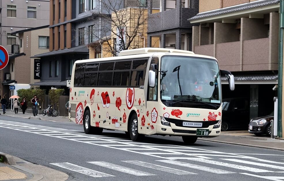 なにわ203き188（K.S. EVER GREENバス） : ad-car's ラッピングデス