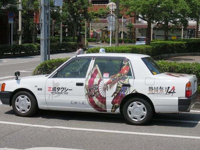 戦国無双4 石田三成 ラッピングタクシー Ad Car S ラッピングデス
