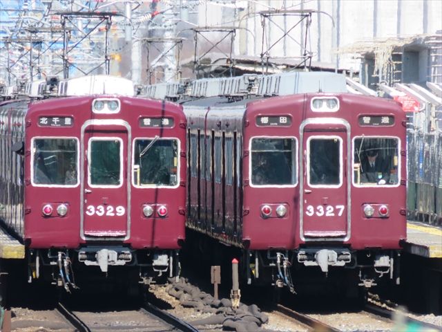 阪急3300系 未更新車7両セット 阪急3300系未更新車8連の大変動 ～復活と消滅～〈2016.3.4