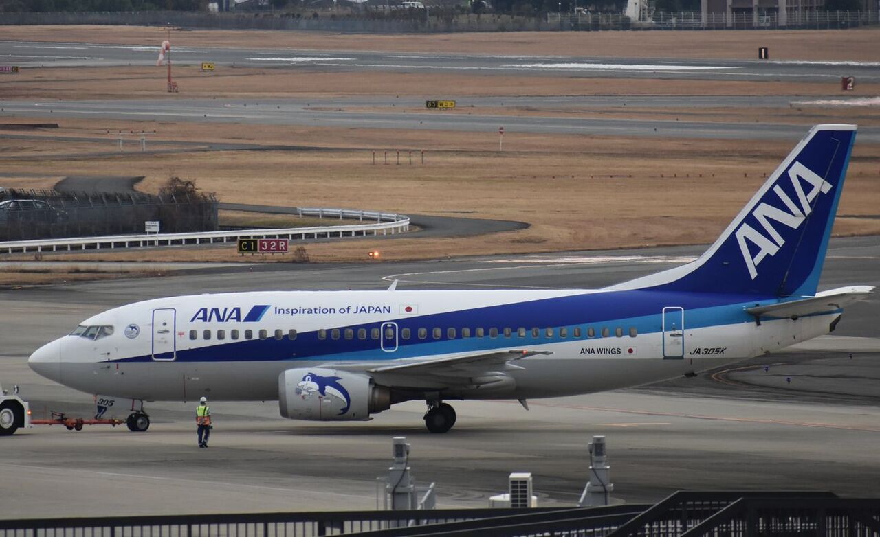 ANA B737-500「スーパードルフィン」退役装飾 : ad-car's ラッピングデス