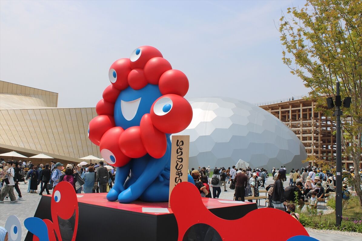 万博　ミャクミャク　クリアオブジェ EXPO2025 ミャクミャク クリアフィギュア レッド×ブルー | 2025