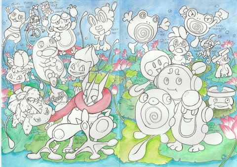 水ポケモン背景