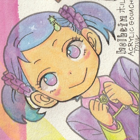 三原色色の比較B ホルベインアクリリックガッシュ