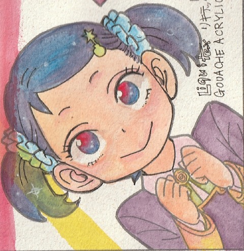 三原色色の比較B リキテックスガッシュアクリリック