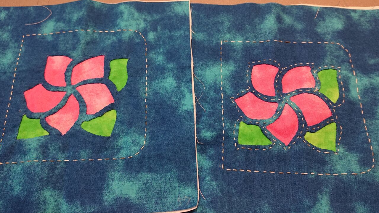 キャシーといっしょにハワイアンキルト57号ステンドグラスキルト