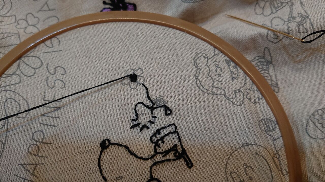 スヌーピー刺しゅう3スヌーピーとウッドストックと花 デアゴスティーニ Wshinchan 令和