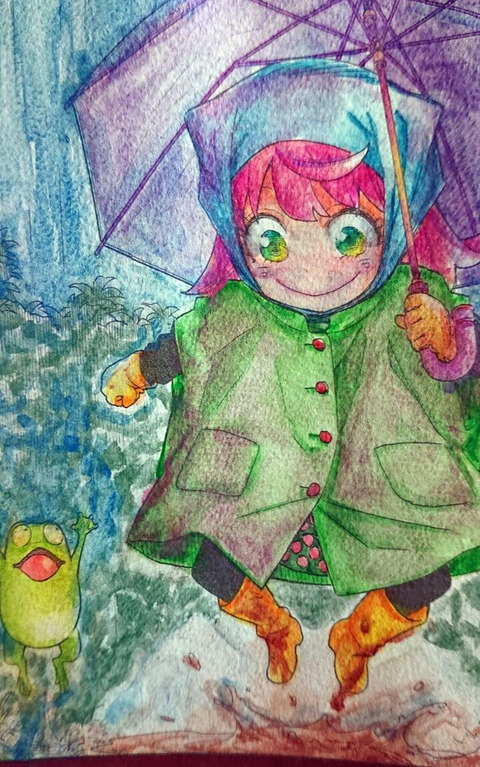 スパイファミリーぬりえ雨03