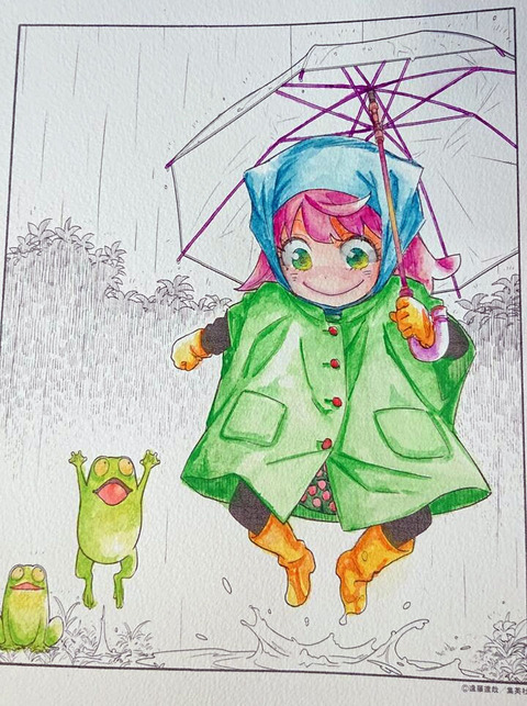 スパイファミリーぬりえ雨01