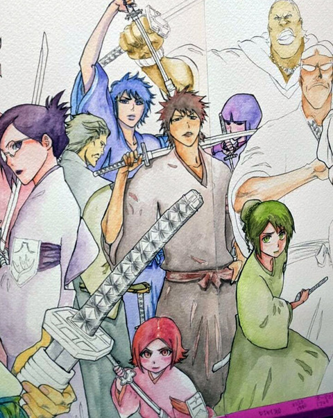 ブリーチ副隊長ぬりえ001