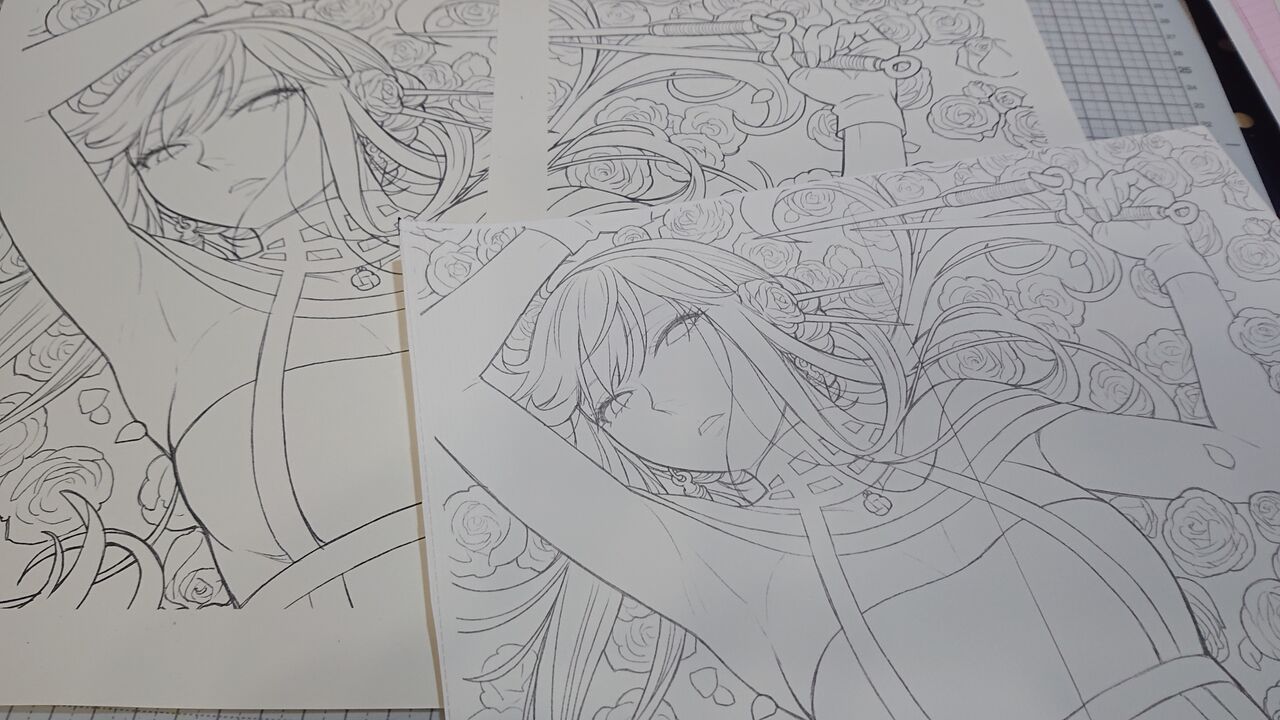 Black Stocking パステル+アクリル絵の具画 女性の脚