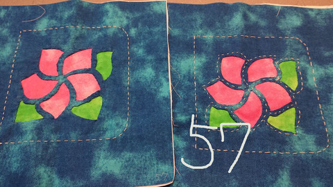 ハンドメイド　ハワイアン　ステンドグラスキルト　タペストリー　マット ハンドメイド ハワイアン ステンドグラスキルト タペストリー