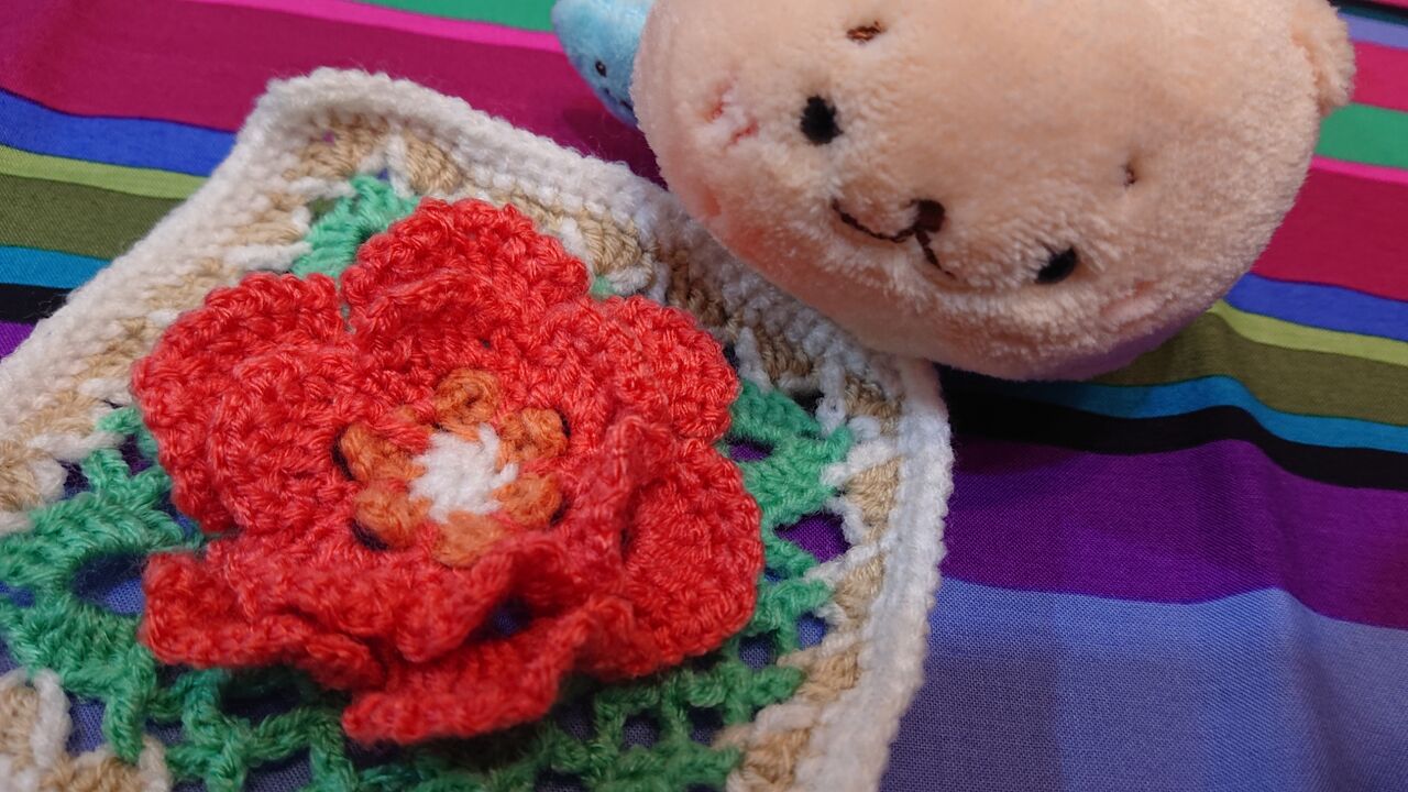 立体花モチーフ25号 ヒナゲシ 雛芥子 アシェット Wshinchan 令和 立体花モチーフ25号 ヒナゲシ 雛芥子 アシェット Wshinchan 令和