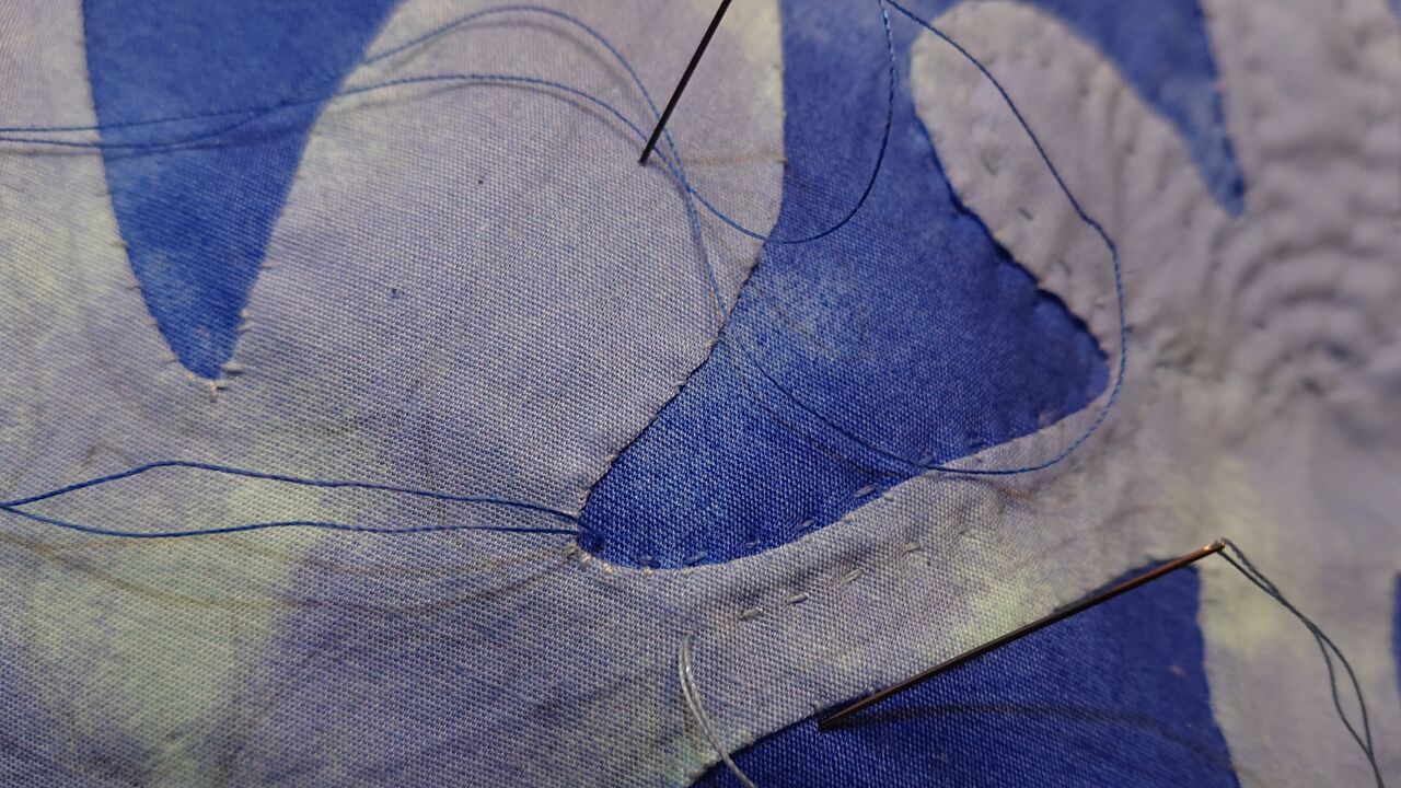 気合い☆数ヶ月かかるキルティングを開始！2☆キャシーといっしょに