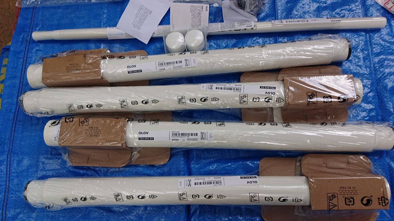 埋め込みミシン台をdiy８ 手作りテーブルにイケアの脚 伸縮式 Olov オーロヴ Sewing Machine Table 主婦のdiy ジャノメミシン Ikea Adils オディリス Wshinchan 令和