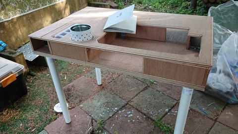 埋め込みミシン台をdiy８ 手作りテーブルにイケアの脚 伸縮式 Olov オーロヴ Sewing Machine Table 主婦のdiy ジャノメミシン Ikea Adils オディリス Wshinchan 令和