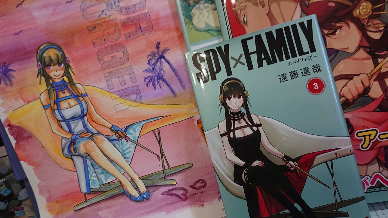 殺し屋ヨルさん夏の海☆先人手法・アナログイラストマスキングと手動